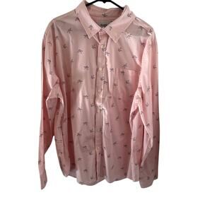 Goodfellow & Co Dress Shirt Mens Size XXL Pink Origami Slim Fit Long Sleeves